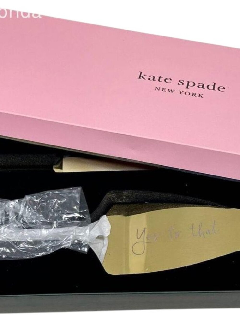 KATE SPADE NEW YORK LENOX CAKE SERVER KNIFE GOLD DESSERT SET YES TO THAT 2 PCS